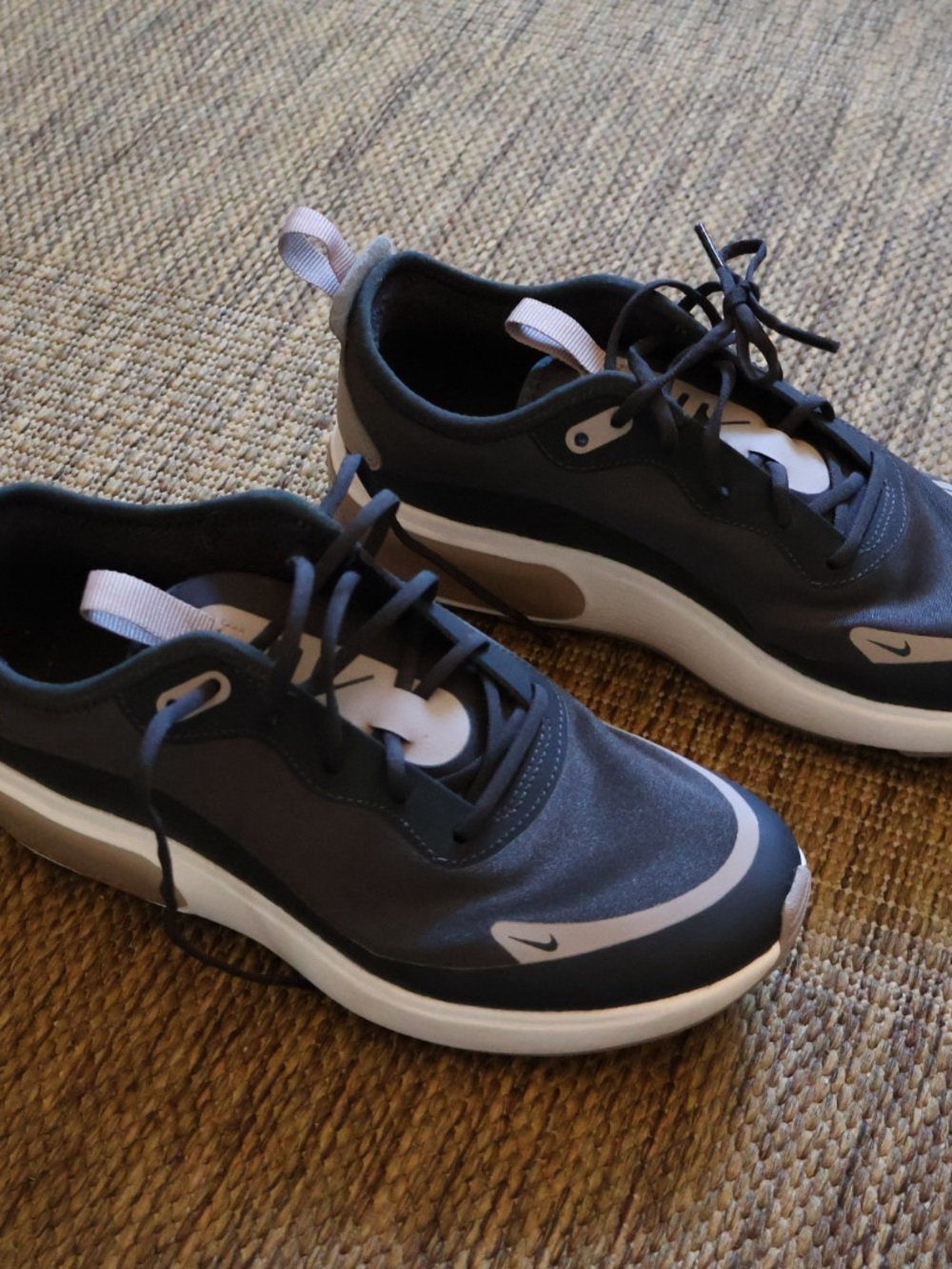 Nike Dark Gray and White Women's Casual Running Sneakers